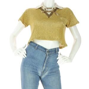 Disney Pictures & TV Costume Wardrobe Prop V Neck Crop Top Knit Pirate Shirt